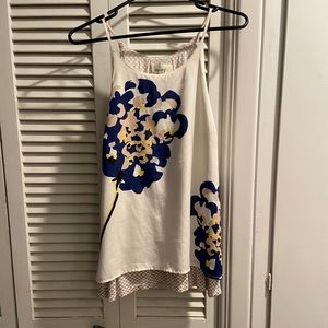 Silk floral tank top